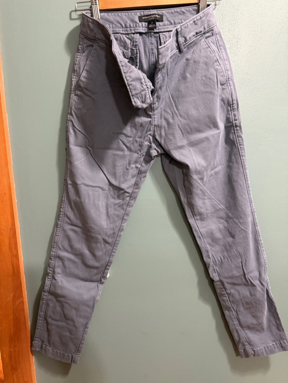 Banana Republic Slate Blue/Gray Slim Chinos